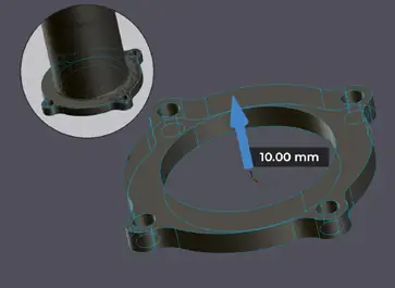 Modelado CAD de componente