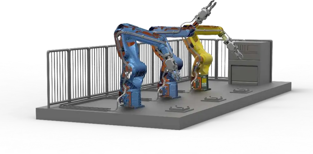 Ensamble industrial escaneado para ingeniería inversa