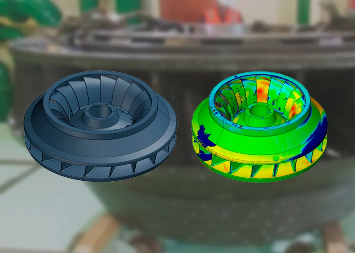 Modelo tridimensional de impulsor
